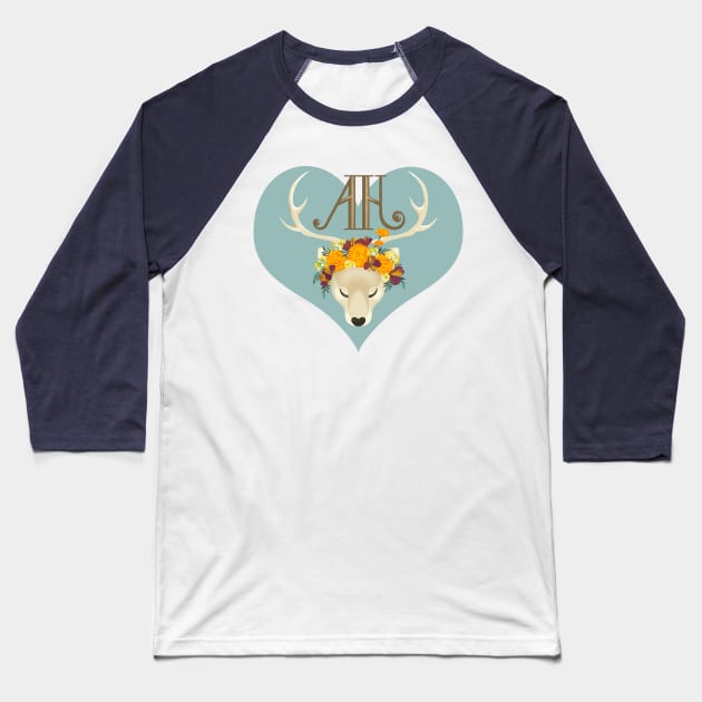 Autumn Marigold Hart Baseball T-Shirt by AgathaHart